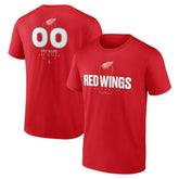 Detroit Red Wings Personalized Name & Number Midfielder T-Shirt Red