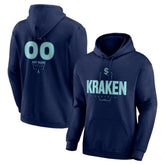 Seattle Kraken Personalized Name & Number Midfielder Pullover Hoodie Deep Sea Blue