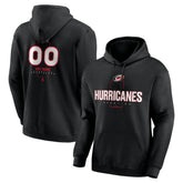 Carolina Hurricanes Personalized Name & Number Midfielder Pullover Hoodie Black