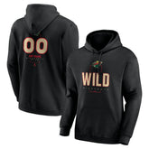 Minnesota Wild Personalized Name & Number Midfielder Pullover Hoodie Black