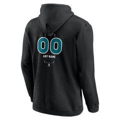 San Jose Sharks Personalized Name & Number Midfielder Pullover Hoodie Black