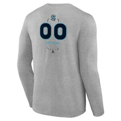 Seattle Kraken Personalized Name & Number Midfielder Long Sleeve T-Shirt Gray