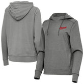 Detroit Red Wings Antigua Women's 2025 NHL Stadium Series Justice Pullover Hoodie Heather Black