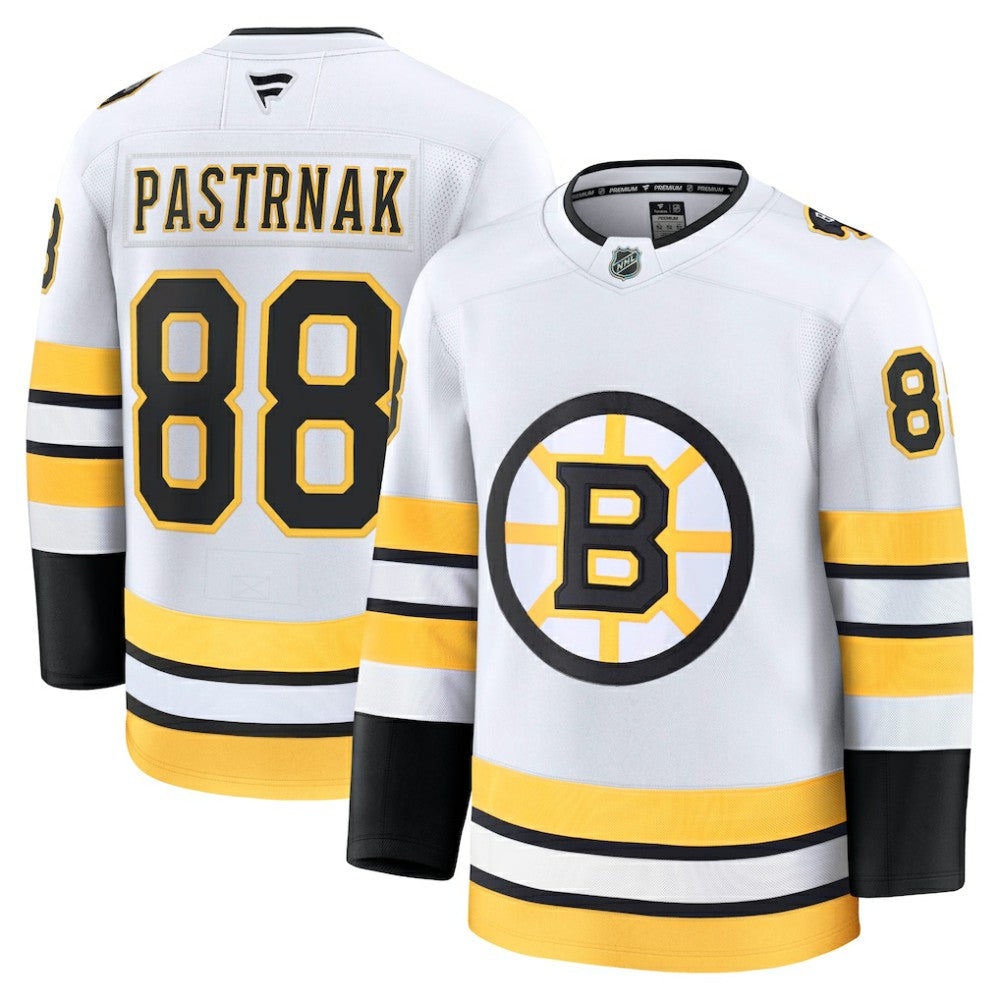 David Pastrnak Boston Bruins Fanatics Away Premium Player Jersey White