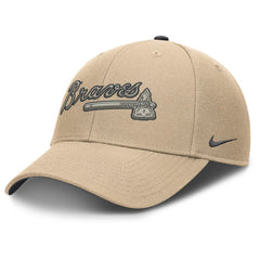 Atlanta Braves Rise Adjustable Hat Khaki | Nike