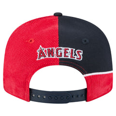 Los Angeles Angels Retro Split Corduroy Snapback Hat Red/Navy | New Era