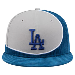 Los Angeles Dodgers Retro Split Corduroy Snapback Hat Royal/Gray | New Era