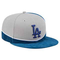 Los Angeles Dodgers Retro Split Corduroy Snapback Hat Royal/Gray | New Era