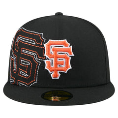 San Francisco Giants Yarn Stitch 59FIFTY Fitted Hat Black | New Era