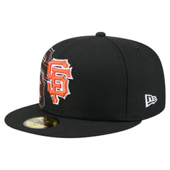 San Francisco Giants Yarn Stitch 59FIFTY Fitted Hat Black | New Era