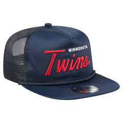 Minnesota Twins Retro Satin Script Golfer Adjustable Hat Navy | New Era