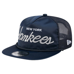 New York Yankees Retro Satin Script Golfer Adjustable Hat Navy | New Era