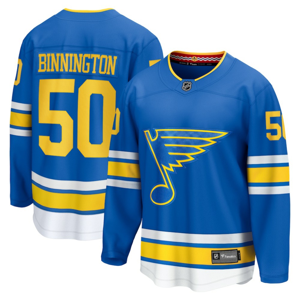 Jordan Binnington St. Louis Blues Fanatics Home Breakaway Player Jersey Blue