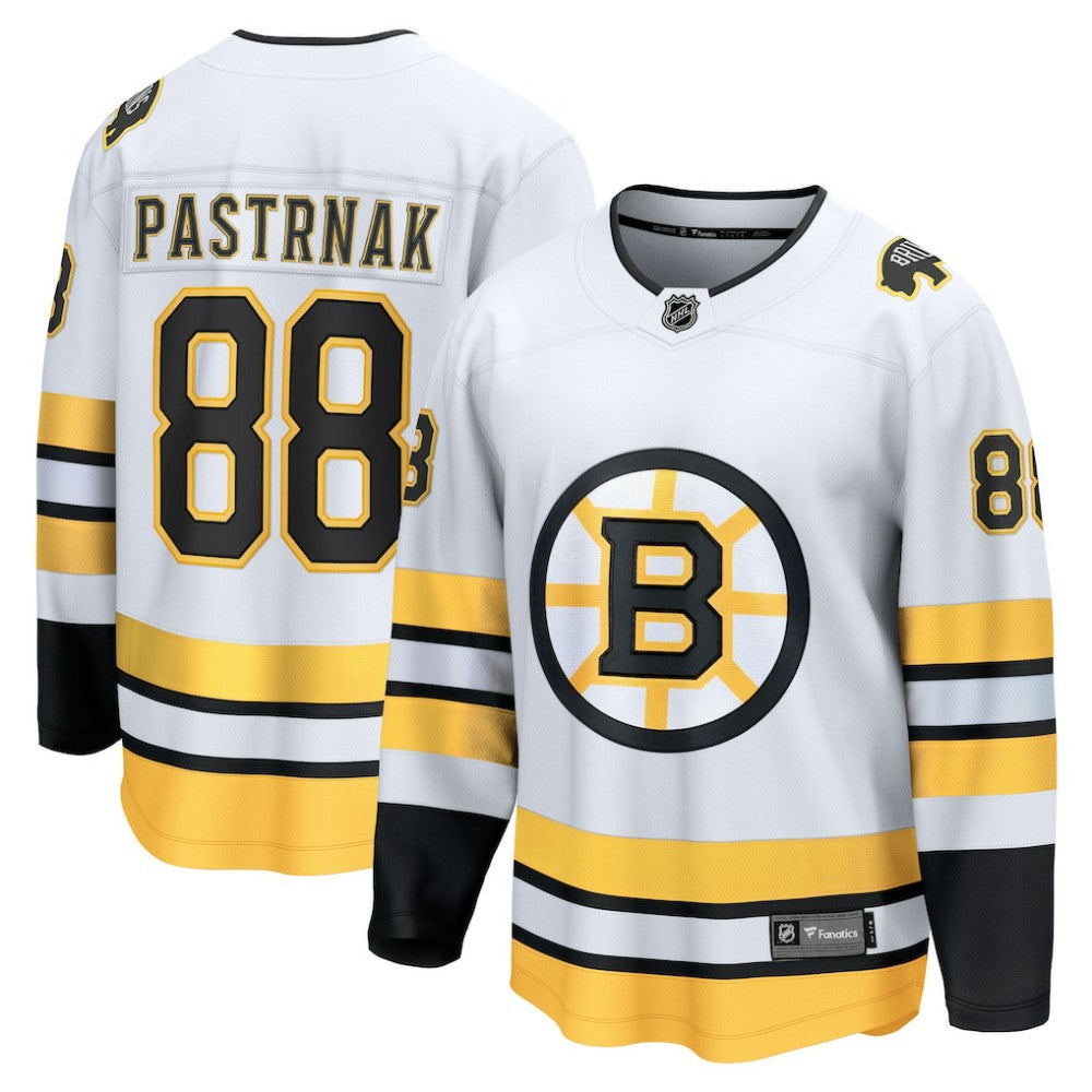 David Pastrnak Boston Bruins Fanatics Away Breakaway Player Jersey White