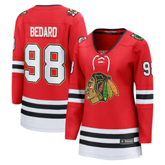 Connor Bedard Chicago Blackhawks Fanatics Women's Centennial Breakaway Player Jersey Red