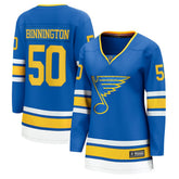Jordan Binnington St. Louis Blues Fanatics Women's Home Breakaway Player Jersey Blue