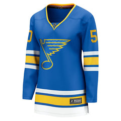 Jordan Binnington St. Louis Blues Fanatics Women's Home Breakaway Player Jersey Blue