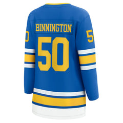 Jordan Binnington St. Louis Blues Fanatics Women's Home Breakaway Player Jersey Blue