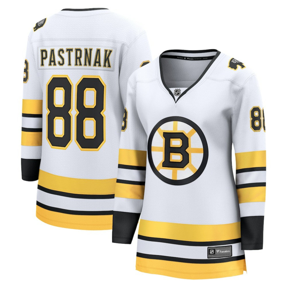 David Pastrnak Boston Bruins Fanatics Women's Away Breakaway Player Jersey White