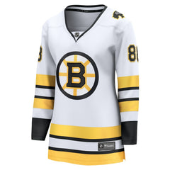 David Pastrnak Boston Bruins Fanatics Women's Away Breakaway Player Jersey White