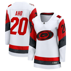Sebastian Aho Carolina Hurricanes Fanatics Women's Away Breakaway Jersey White