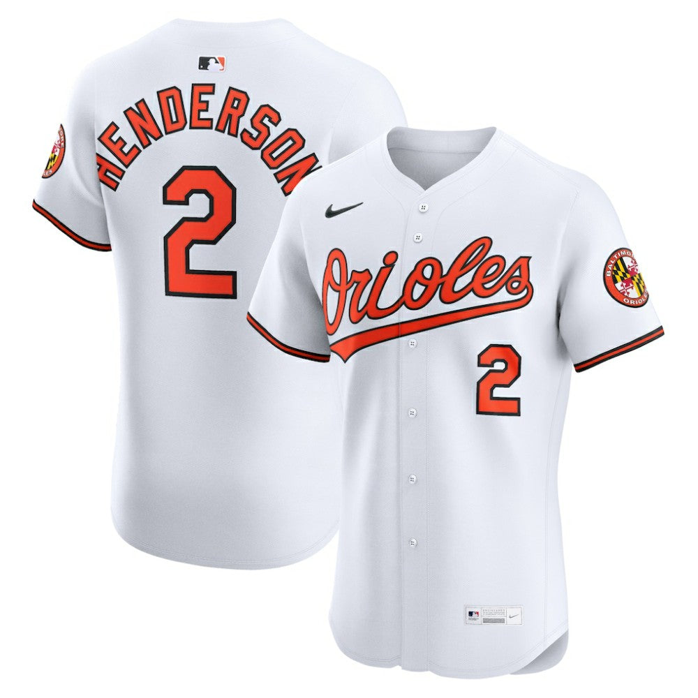 Gunnar Henderson Baltimore Orioles Home Elite Jersey - White