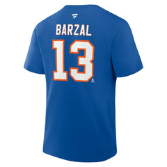 Mathew Barzal New York Islanders Fanatics Authentic Stack Name & Number T-Shirt Royal