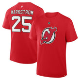 Jacob Markstrom New Jersey Devils Fanatics Authentic Stack Name & Number T-Shirt Red