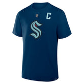 Jordan Eberle Seattle Kraken Fanatics Authentic Stack Name & Number T-Shirt Navy