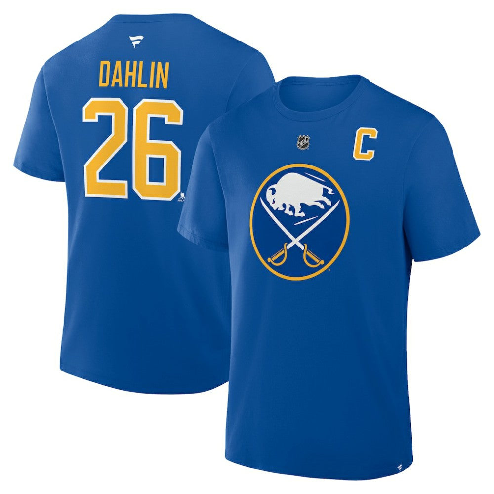 Rasmus Dahlin Buffalo Sabres Fanatics Authentic Stack Name & Number T-Shirt Royal
