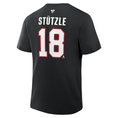 Tim Stutzle Ottawa Senators Fanatics Authentic Stack Name & Number T-Shirt Black