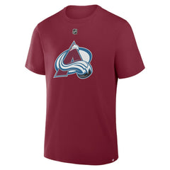 Cale Makar Colorado Avalanche Fanatics Authentic Stack Name & Number T-Shirt Burgundy