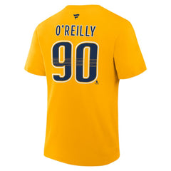 Ryan O'Reilly Nashville Predators Fanatics Authentic Stack Name & Number T-Shirt Gold