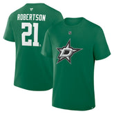 Jason Robertson Dallas Stars Fanatics Authentic Stack Name & Number T-Shirt Kelly Green