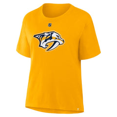 Filip Forsberg Nashville Predators Fanatics Women's Authentic Stack Name & Number T-Shirt Gold