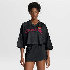 Washington Commanders Women's Primetime Cropped Mesh Dri-FIT Fashion Jersey - Black