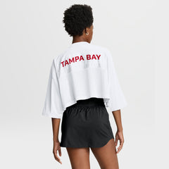 Tampa Bay Buccaneers Women's Primetime Cropped Mesh Dri-FIT Fashion Jersey - White
