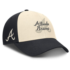Atlanta Braves Statement Club Performance Adjustable Hat Navy/Natural | Nike