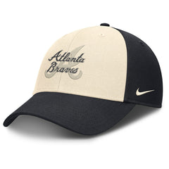 Atlanta Braves Statement Club Performance Adjustable Hat Navy/Natural | Nike