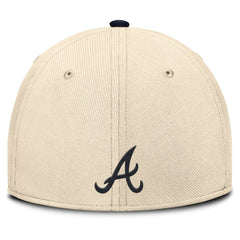 Atlanta Braves Statement Rise Performance Flex Hat Natural/Navy | Nike