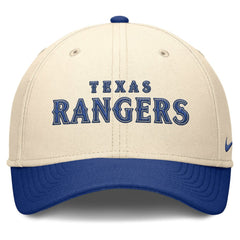 Texas Rangers Statement Rise Performance Flex Hat Natural/Royal | Nike