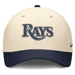 Tampa Bay Rays Statement Rise Performance Flex Hat Natural/Navy | Nike