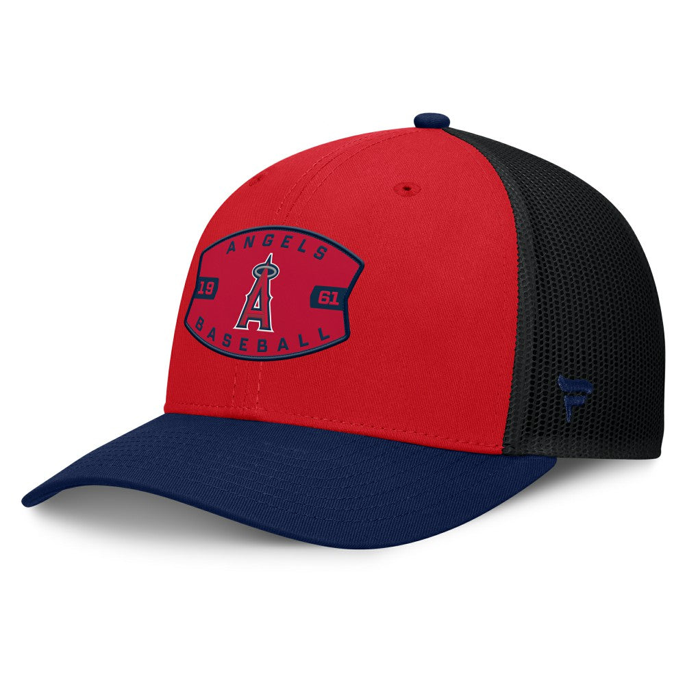 Los Angeles Angels Cutoff Adjustable Trucker Hat Red/Navy