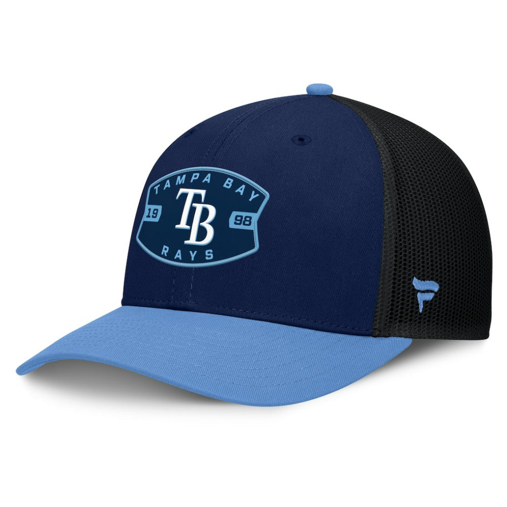 Tampa Bay Rays Cutoff Adjustable Trucker Hat Navy/Light Blue