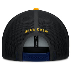 Milwaukee Brewers Cutoff Adjustable Trucker Hat Navy/Gold