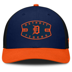 Detroit Tigers Cutoff Adjustable Trucker Hat Navy/Orange