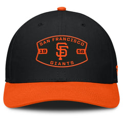 San Francisco Giants Cutoff Adjustable Trucker Hat Black/Orange