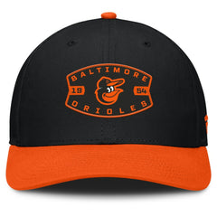 Baltimore Orioles Cutoff Adjustable Trucker Hat Black/Orange