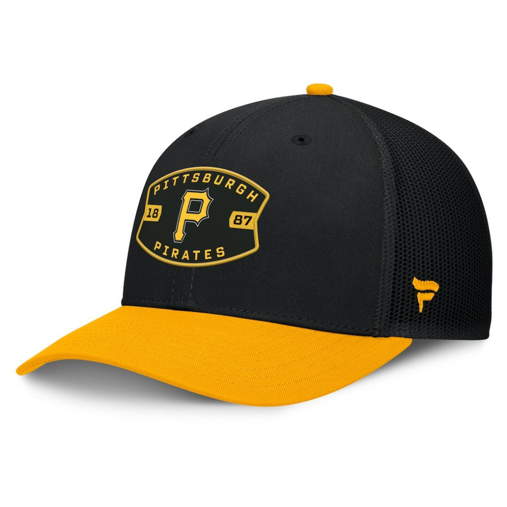 Pittsburgh Pirates Cutoff Adjustable Trucker Hat Black/Gold