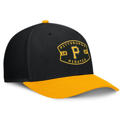 Pittsburgh Pirates Cutoff Adjustable Trucker Hat Black/Gold
